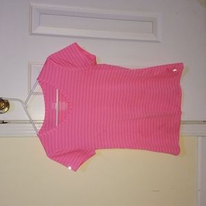 Stripped T-Shirt, Size M, Pink
